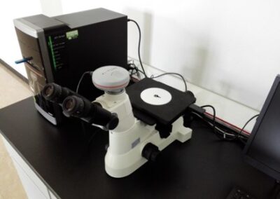 A metallurgical microscope used for testing semiconductors